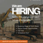 Screw Pile Delivery Driver, Screw Pile Installer